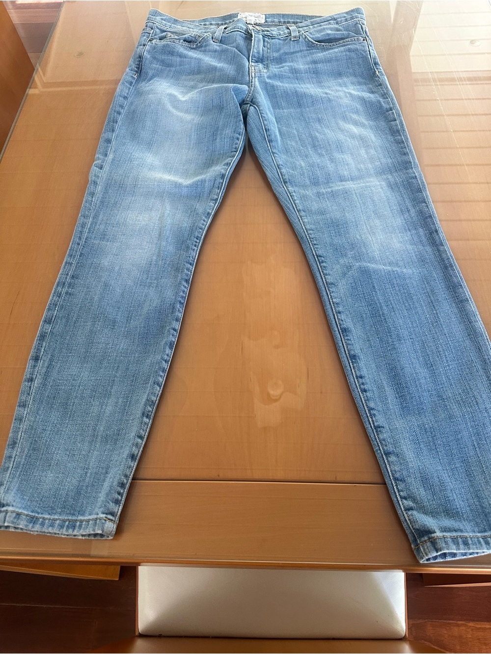 Current/Elliott Light Blue Straight Jeans